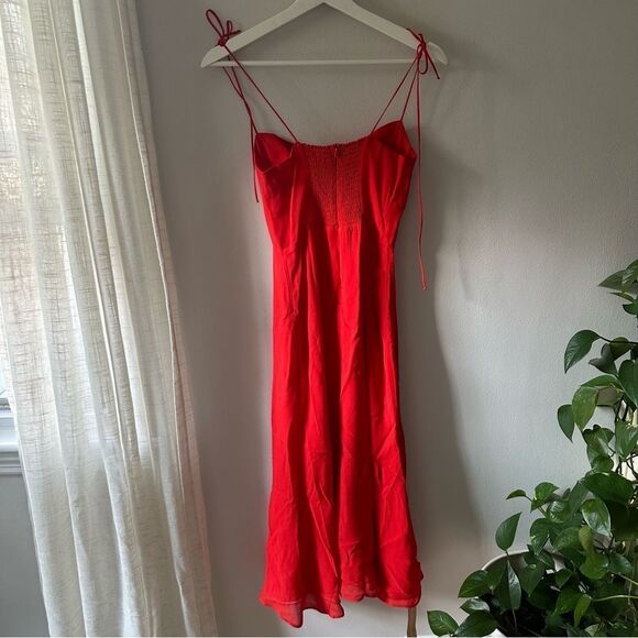 Reformation Juliette Dress in Tomato - Picture 3 of 8